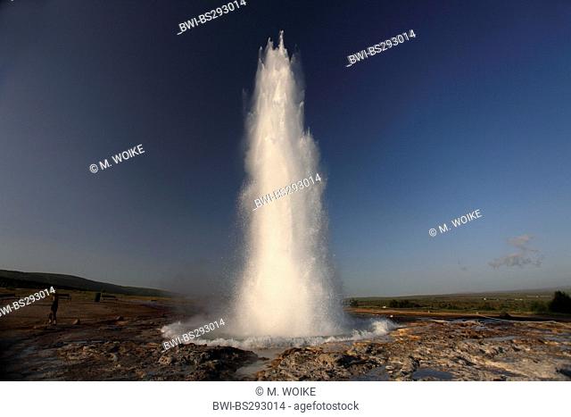 Strokkur fountain geyser, Iceland