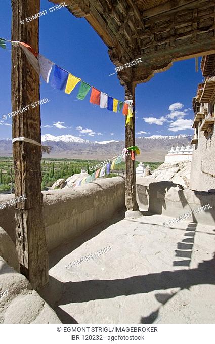 View over Indus valley, Shey monastery, Ladakh, Jammu and Kashmir, India