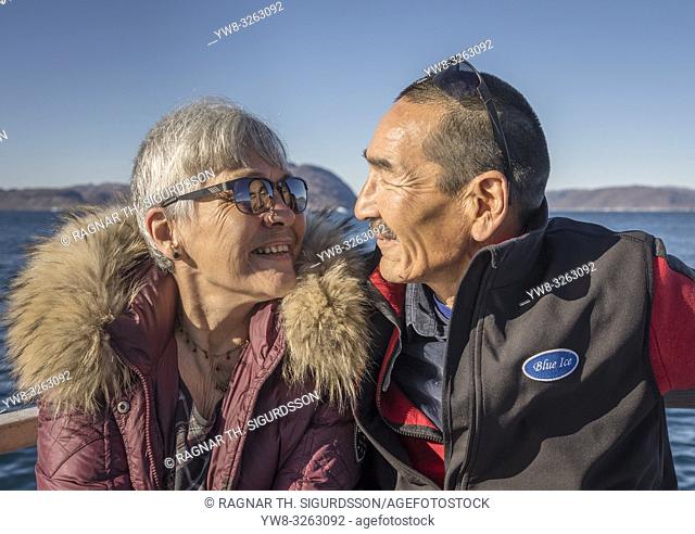 Couple on Boat - Eiriksfjordur, Qaqortoq , South Greenland