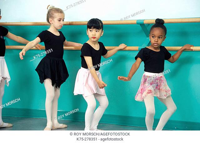 Beginner ballet students