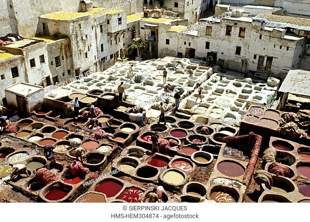 Morocco, Middle Atlas, Fez, Imperial City, medina listed as World Heritage by UNESCO, Fez El Bali, the tanners district