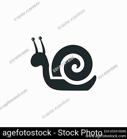 Snail. Isolated icon. Animal flat vector illustration
