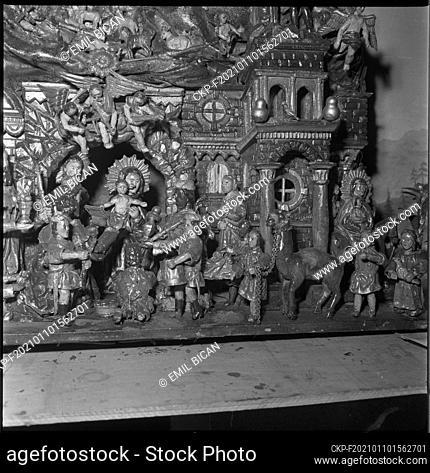 ***DECEMBER 27, 1965, FILE PHOTO*** Before the Christmas holidays, a permanent exhibition of Trebic crib-making, whose tradition has been maintained for more...