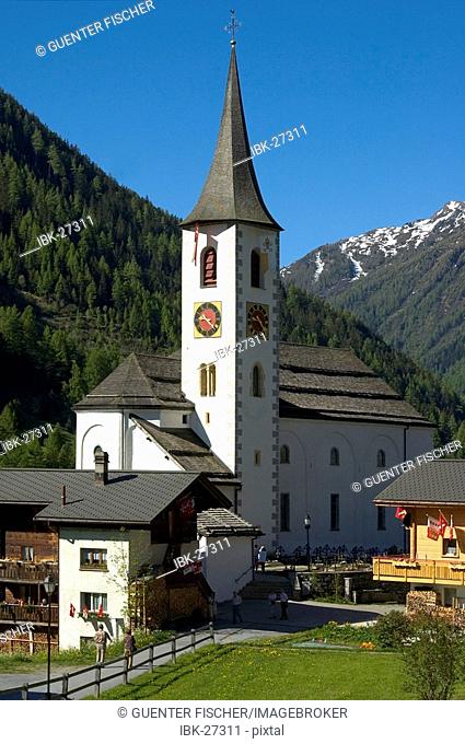 Church in Kippel Loetschental Valais Switzerland