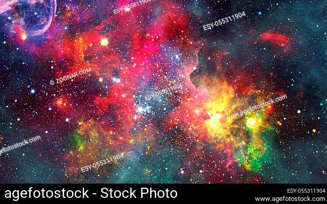 Colorful nebulas, galaxies and stars in deep space. Elements of this image furnished by NASA