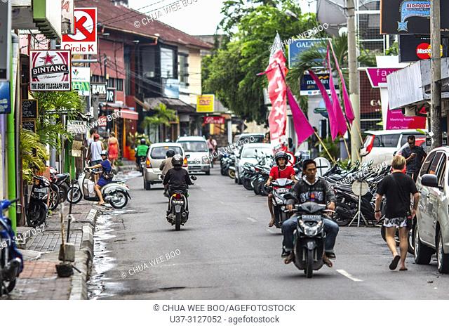 Traffic at Seminyak Street, Bali