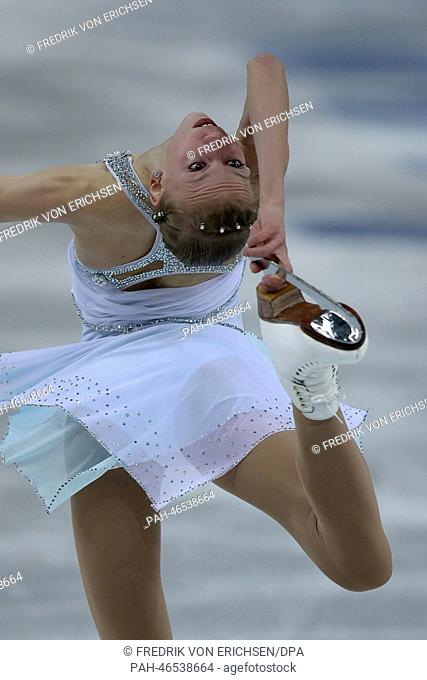 Polina Edmunds of USA performs in the Women's Free Skating Figure Skating event at Iceberg Skating Palace during the Sochi 2014 Olympic Games, Sochi, Russia
