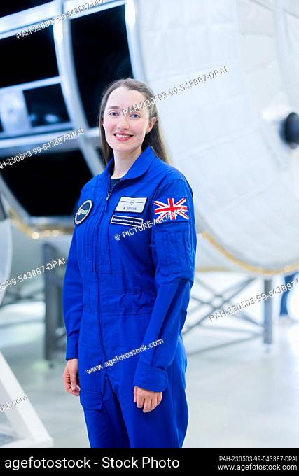03 May 2023, North Rhine-Westphalia, Cologne: Rosemary Coogan from the United Kingdom, aspiring astronaut, is presented at ESA's European Astronaut Center (EAC)