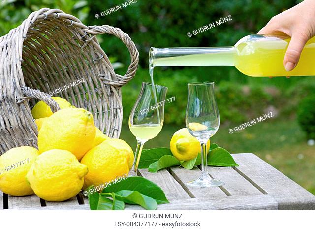 Limoncello and lemons