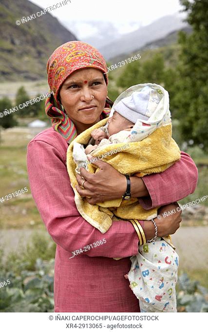 Portraits of local people in Rothang Mountain Pass , Manali - Leh Road, Himachal Pradesh, India