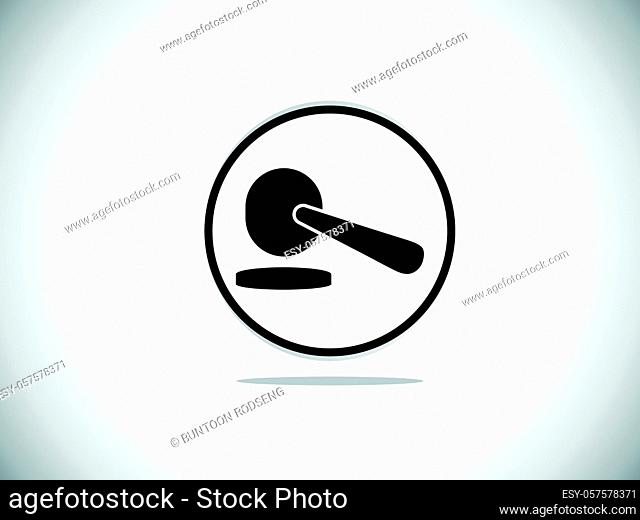 Hammer of judge symbol, vector icon