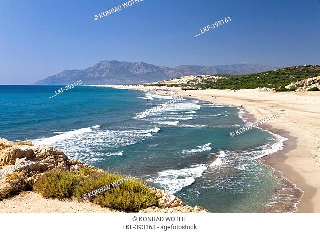 Sandy beach of Patara, lycian coast, Mediterranean Sea, Turkey