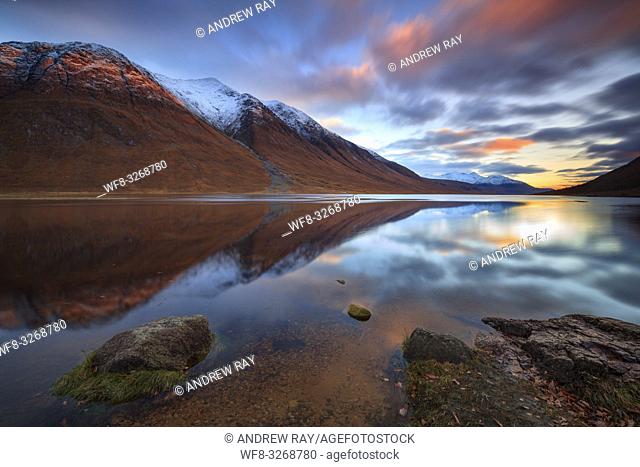 Sunset captured from Gualachulain at the northern end of Loch Etive in the Scottish Highlands