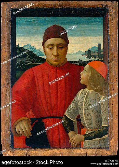 Francesco Sassetti (1421-1490) and His Son Teodoro, ca. 1488. Creator: Domenico Ghirlandaio