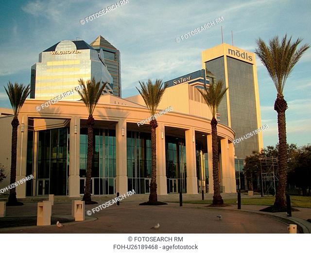 Jacksonville, FL, Florida, Times-Union Center for the Performing Arts, Civic Auditorium, riverfront, downtown skyline