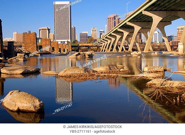 Richmond Virginia Reflected in the James River