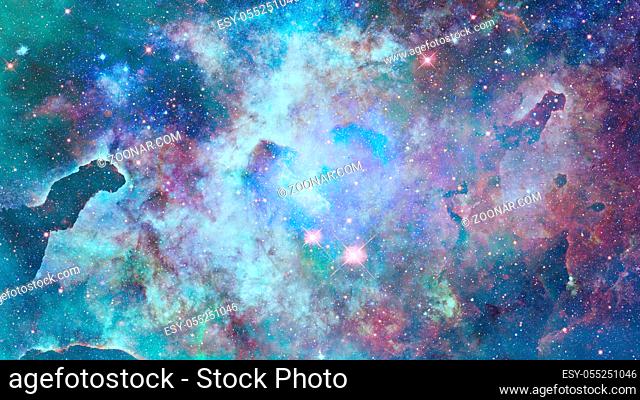 Nebula and stars in deep space. Fasciniting galaxy. Elements of this image furnished by NASA