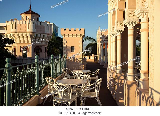 PALACIO DE VALLE, FORMER PALACE BUILT IN A MIX OF MOORISH, ROMANESQUE, GOTHIC AND VENETIAN STYLES, TRANSFORMED INTO A HOTEL AND RESTAURANT, CIENFUGOS
