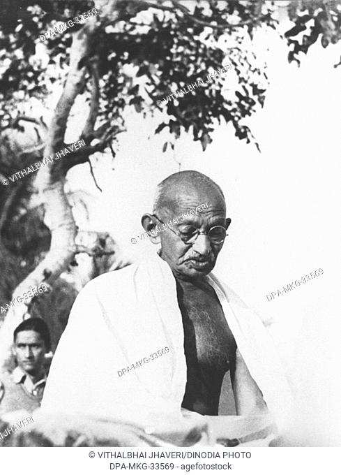 Mahatma Gandhi, 1947 - MODEL RELEASE NOT AVAILABLE