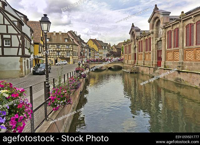 Colmar, Old city canal view, France