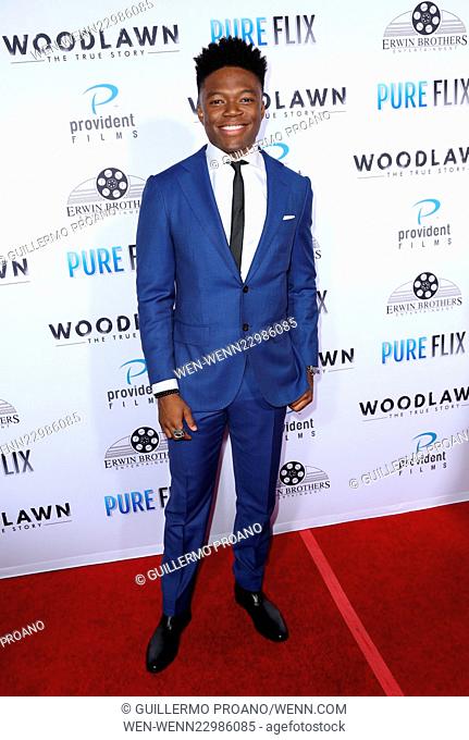 'Woodlawn' premiere at the Bruin Theatre in Westwood - Arrivals Featuring: Caleb Castille Where: Los Angeles, California