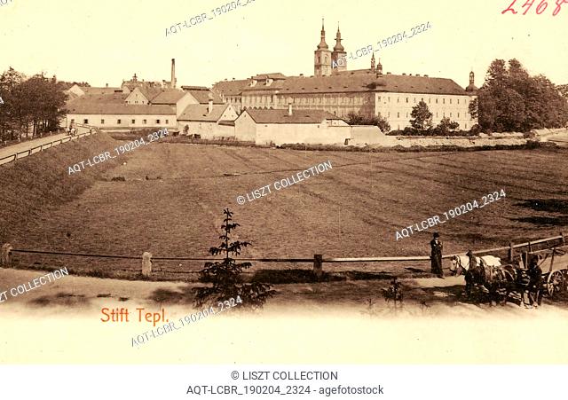 Churches in Teplice, Carriages in Teplice, Horses of the Czech Republic, 1902, Ústí nad Labem Region, Teplitz Stadt, Stift