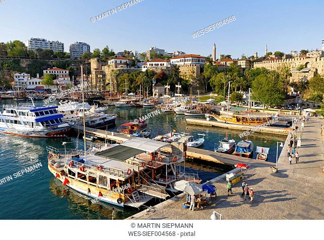 Turkey, Antalya, Old town and harbor