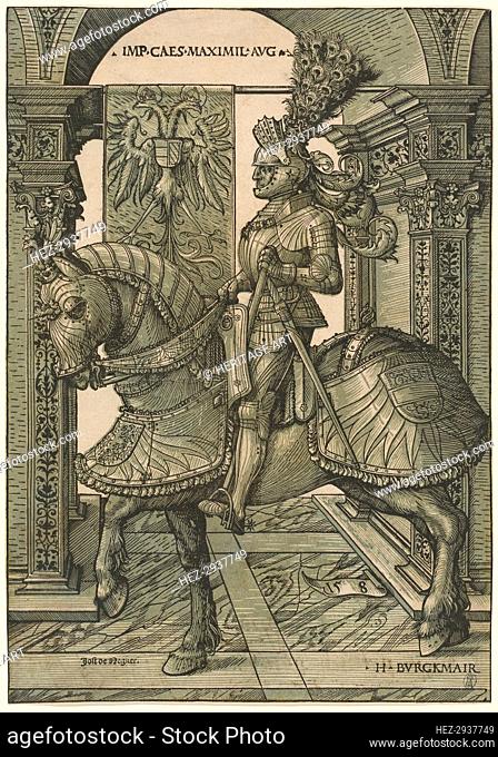 Emperor Maximilian I, 1508/1518. Creator: Hans Burgkmair, the Elder