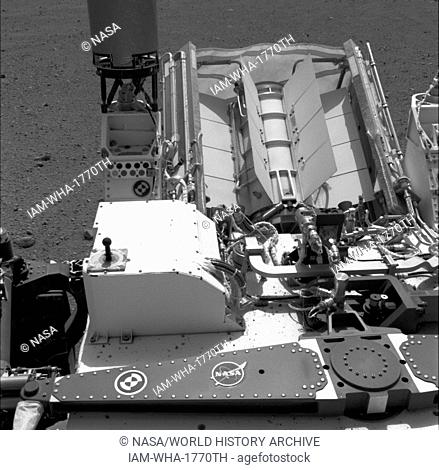 This image shows the calibration target for the Chemistry and Camera (ChemCam) instrument on NASA's Curiosity rover