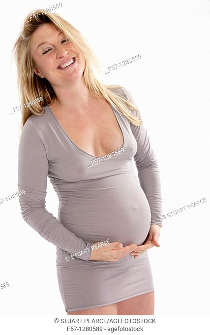 Nine months pregnant mother to be