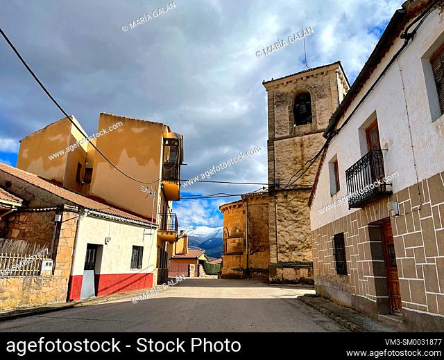 Street. Cerezo de Arriba, Segovia province, Castilla Leon, Spain