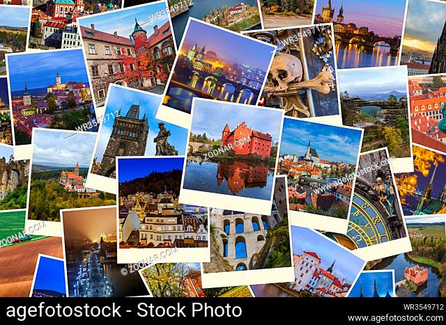 Collage of Czech republic images (my photos) - travel and architecture background