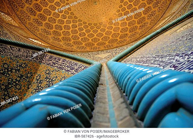 Interior of Sheikh Lotf Allah Mosque at Meidan-e Imam (Imam Square), Isfahan, Iran