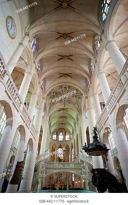 France, Paris, Interior of Eglise Saint-Etienne du Mont
