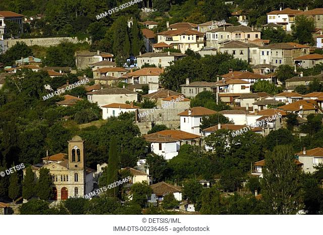General view  Ambelakia village  Larissa Prefecture, Thessaly, Greece