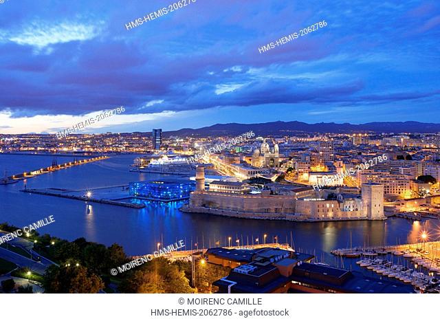 France, Bouches du Rhone, Marseille, district Pharo, Sofitel Vieux Port, Fort Saint Jean Historic Monument class