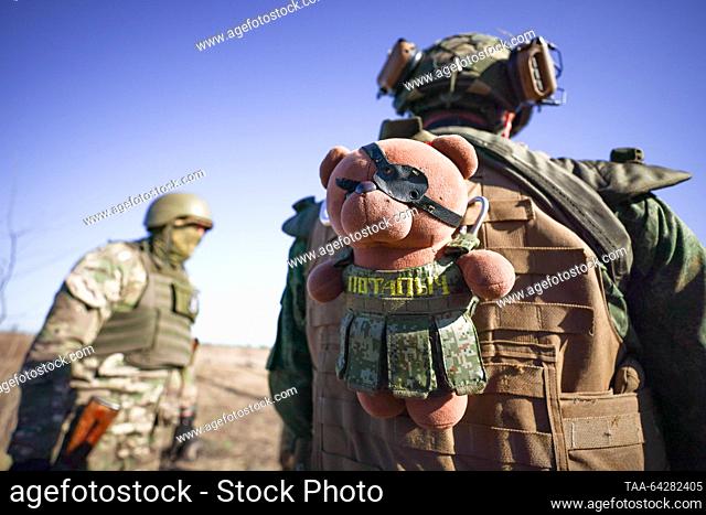 RUSSIA - OCTOBER 30, 2023: Servicemen of SOBR Akhmat, a Chechen-based special operations unit of the Russian National Guard