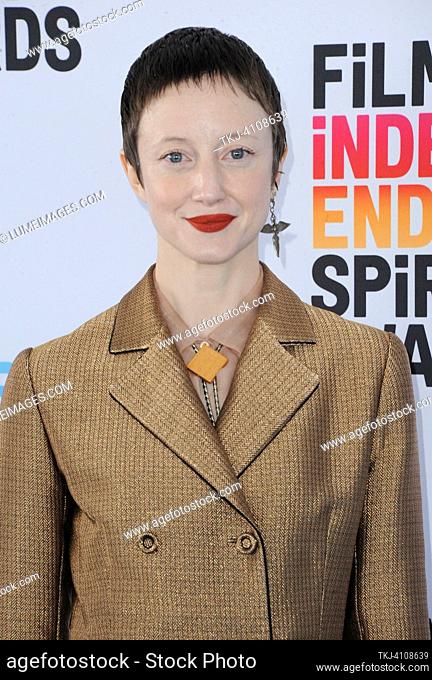 Andrea Riseborough at the 2023 Film Independent Spirit Awards held at the Santa Monica Beach in Los Angeles, USA on March 4, 2023
