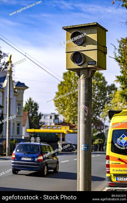 Older radar unit for speed measurement, speed camera, Offenbach am Main, Hesse, Germany, Europe