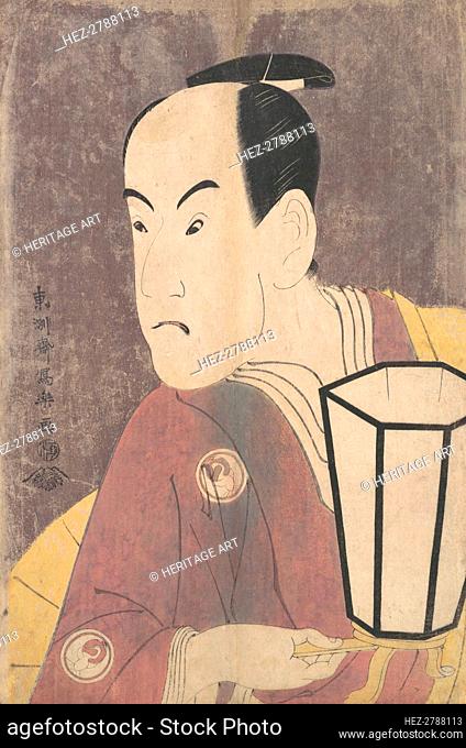 Bando Hikosaburo III as Sagisaka Sanai in the Play Koinyobo Somewake Tazuna, 1794. Creator: Tôshûsai Sharaku