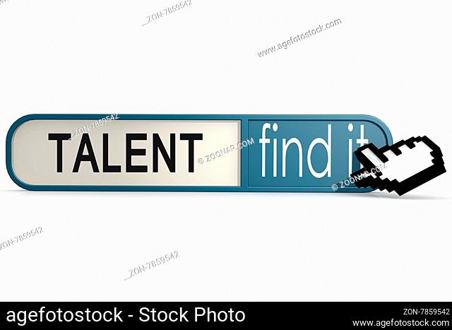 Talent word on the blue find it banner image with hi-res rendered artwork that could be used for any graphic design
