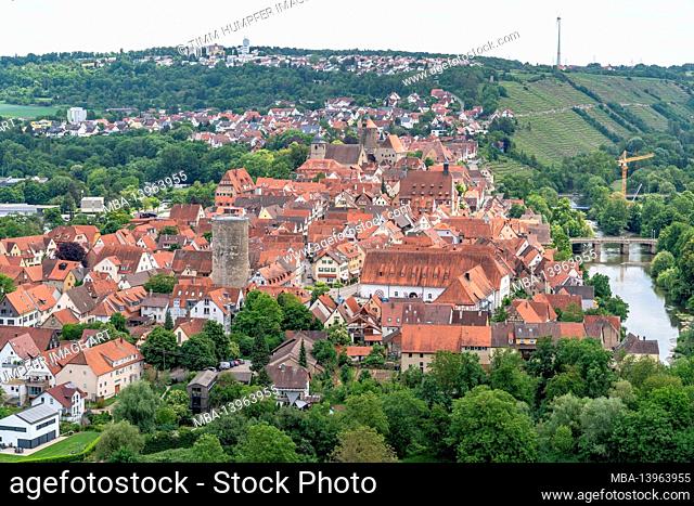 Europe, Germany, Baden-Wuerttemberg, Besigheim, view of the historic old town of Besigheim