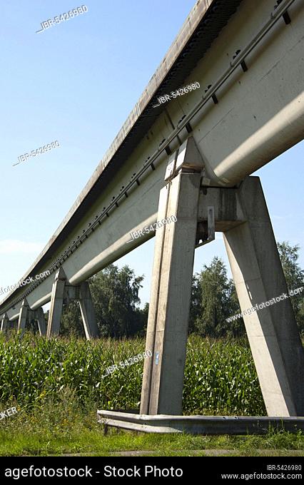 Maglev train, route, Lathen, Emsland, Lower Saxony, Germany, Transrapid, test track, Europe