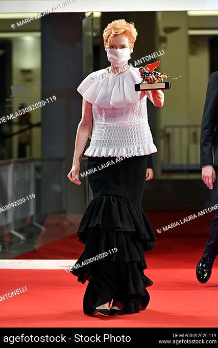 Tilda Swinton received a Golden Lion award for Lifetime Achievement during the opening ceremony at the 77th Venice Film Festival, Venice, ITALY-02-09-2020