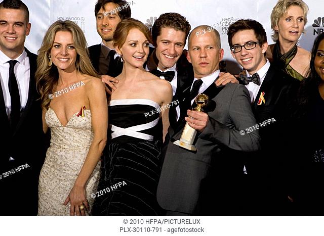 After receiving The Golden Globe for BEST TELEVISION SERIES, COMEDY OR MUSICAL for Glee (FOX), produced by Twentieth Century Fox Television