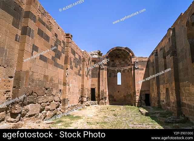 One of the earliest surviving Christian monuments in Armenia - 4th century Yererouk basilica in Shirak province of Armenia