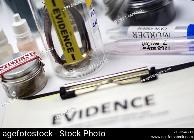 Criminalistic Lab, victim clock analysis for murder, conceptual image