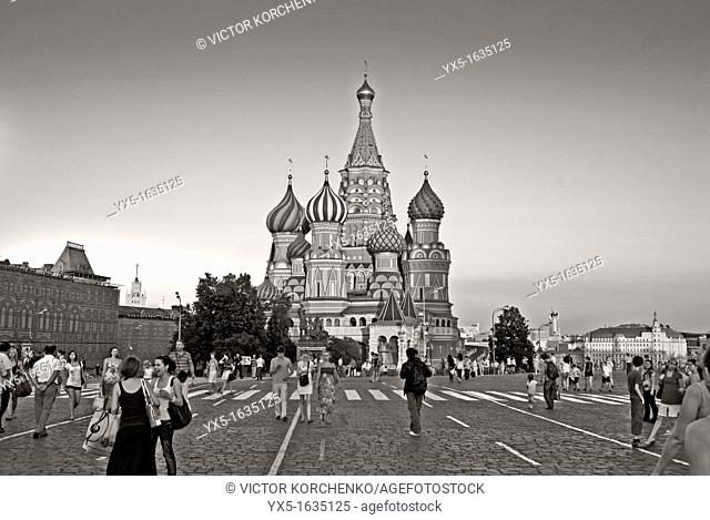 St  Basil Cathedral and the Red Square in Moscow