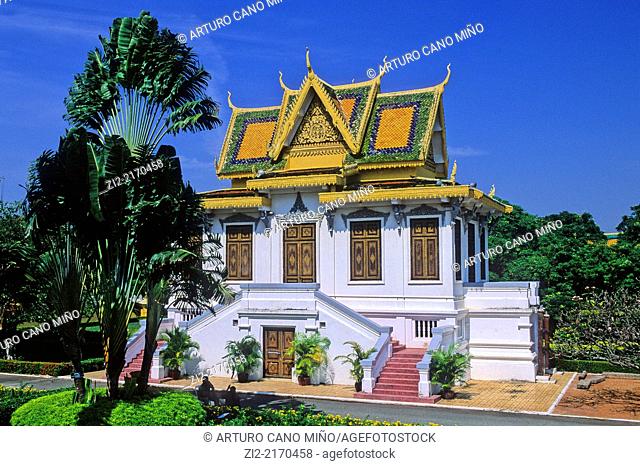 Hor Samran Phirun is the rest house, Royal Palace 1860. Phnom Penh, Cambodia