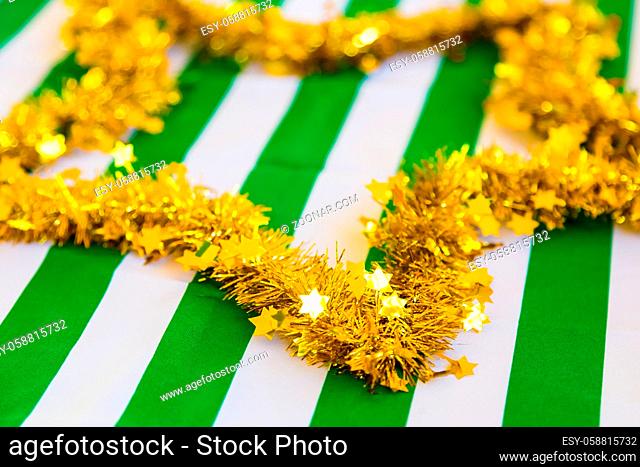 Tinsel Decorations for decor purposes at corporate Christmas Gala Event Party